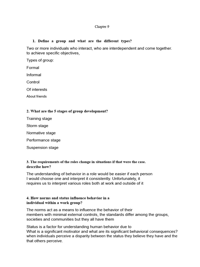 REVIEW QUESTIONS Chapter 9 ROBINS | PDF | Behavior | Decision Making