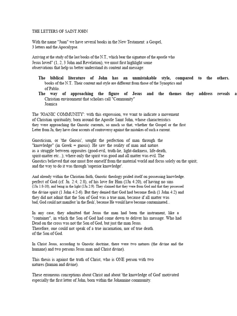 Understanding the Letters of John | PDF | Gospel Of John | John The Apostle