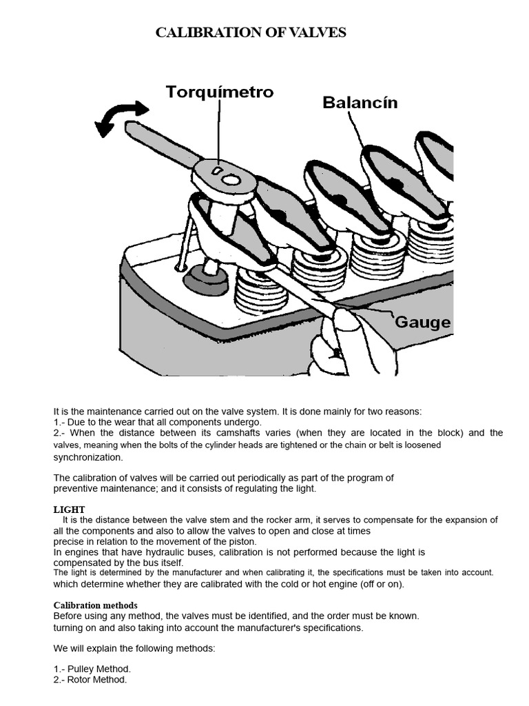 Valve Calibration Techniques Explained | PDF | Engines | Mechanical ...