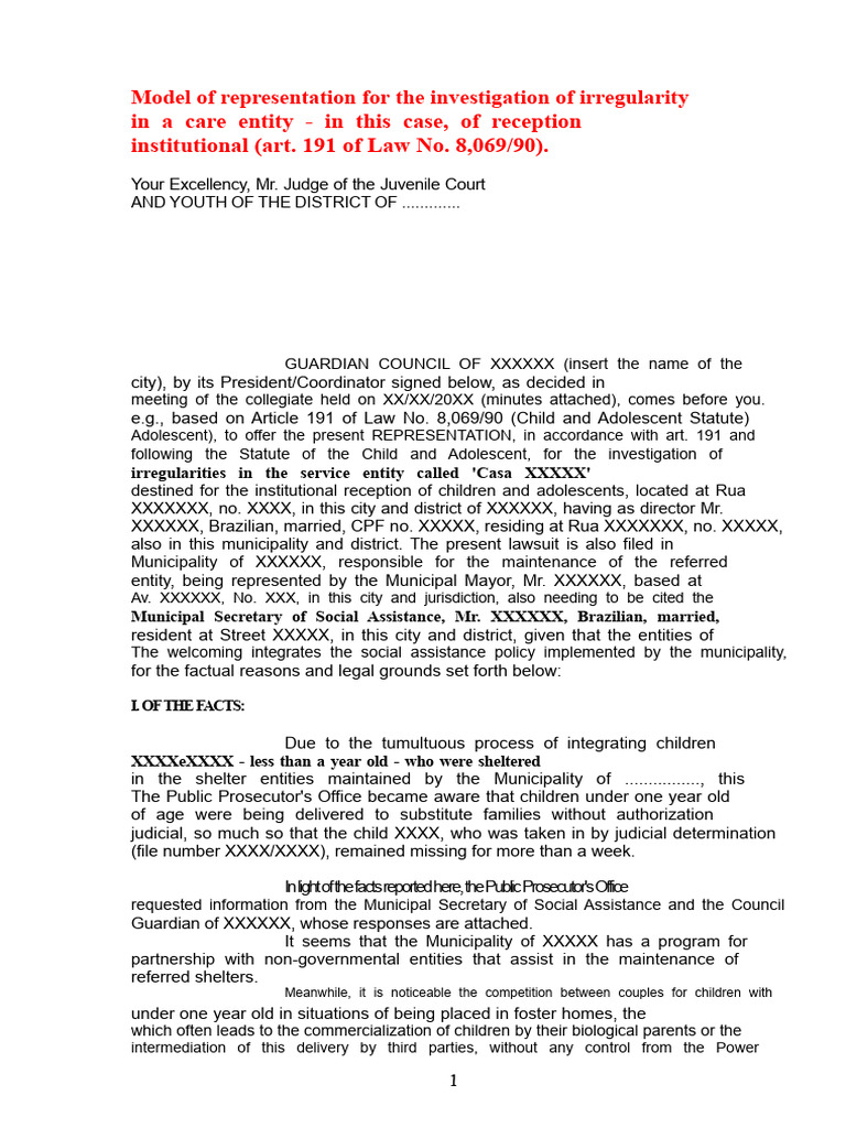Investigation of Irregularities in Care Entities | PDF | Adolescence ...