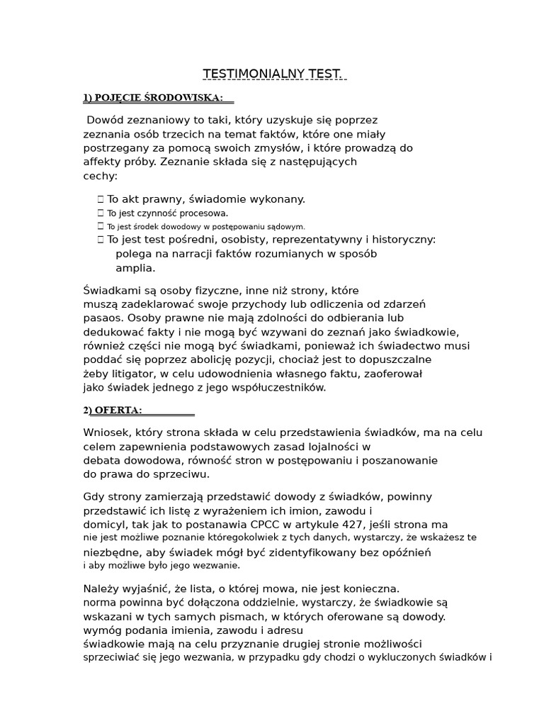 Testimonial Test | PDF