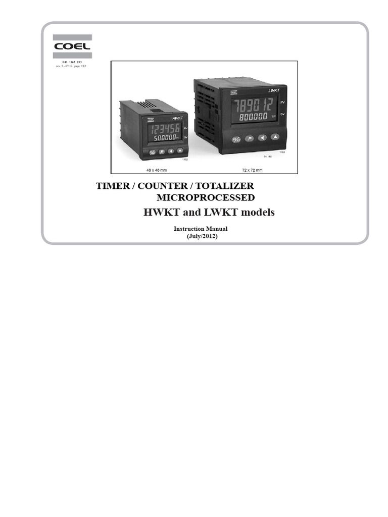 HWKT/LWKT Timer/Counter Manual | PDF | Parameter (Computer Programming ...
