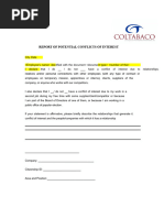 Conflict of Interest Declaration Form | PDF