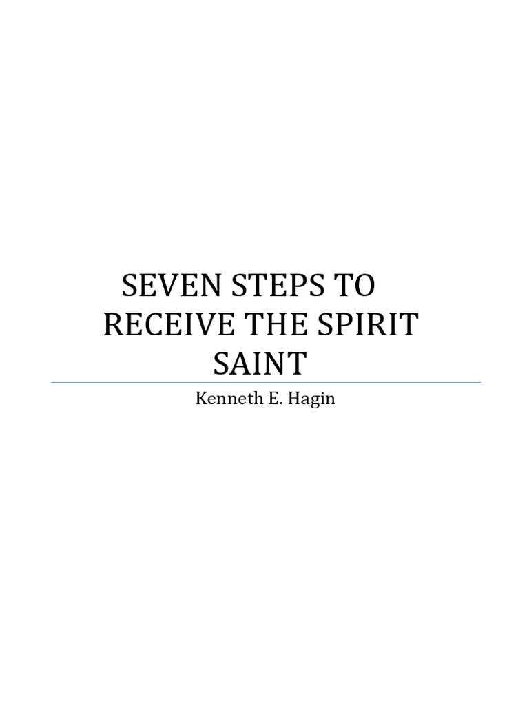 Seven Steps to Receive the Holy Spirit | PDF | Prayer | Prophecy