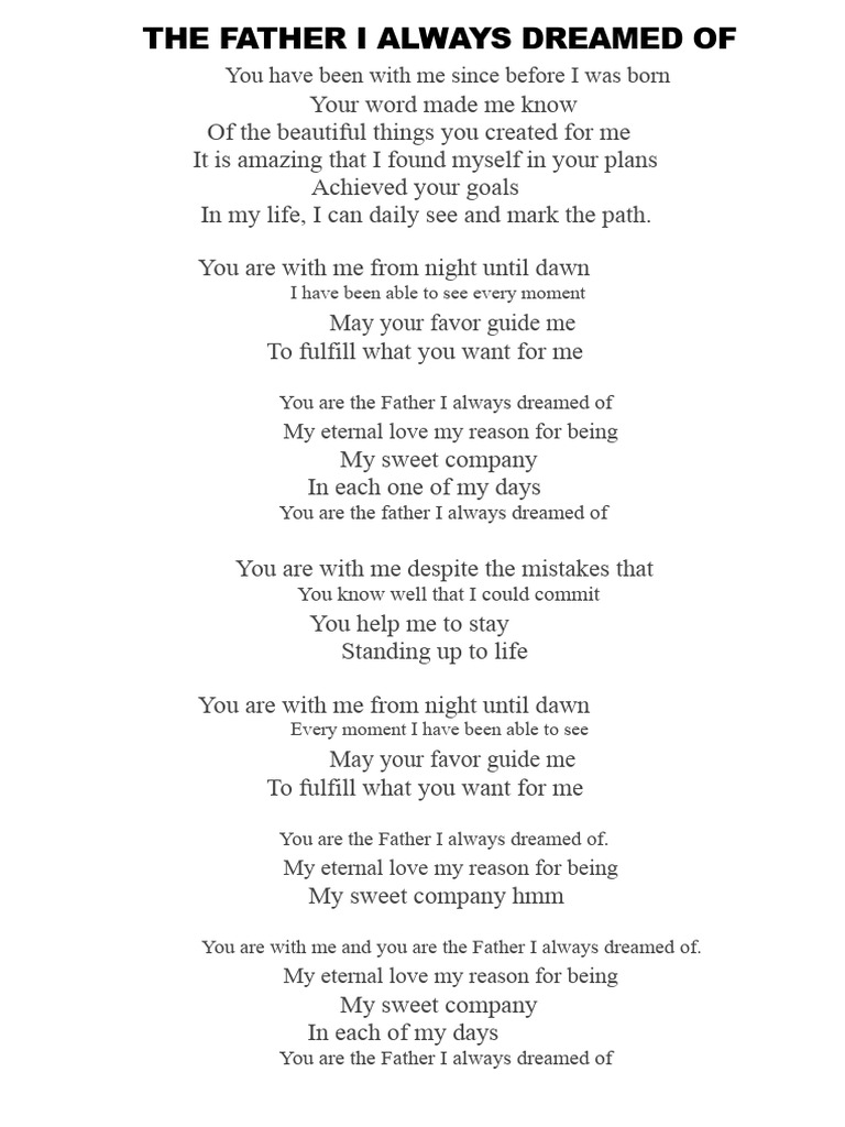 The Father I Always Dreamed of | PDF