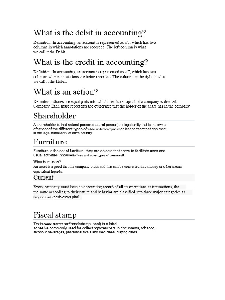What is the debit in accounting.docx | PDF | Debits And Credits | Banks