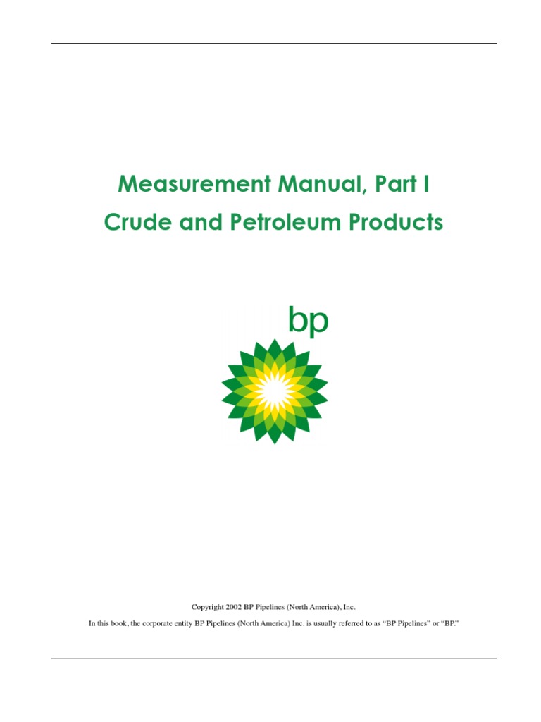 BP - Measurement Manual PART1 | PDF | Petroleum | Pipeline Transport
