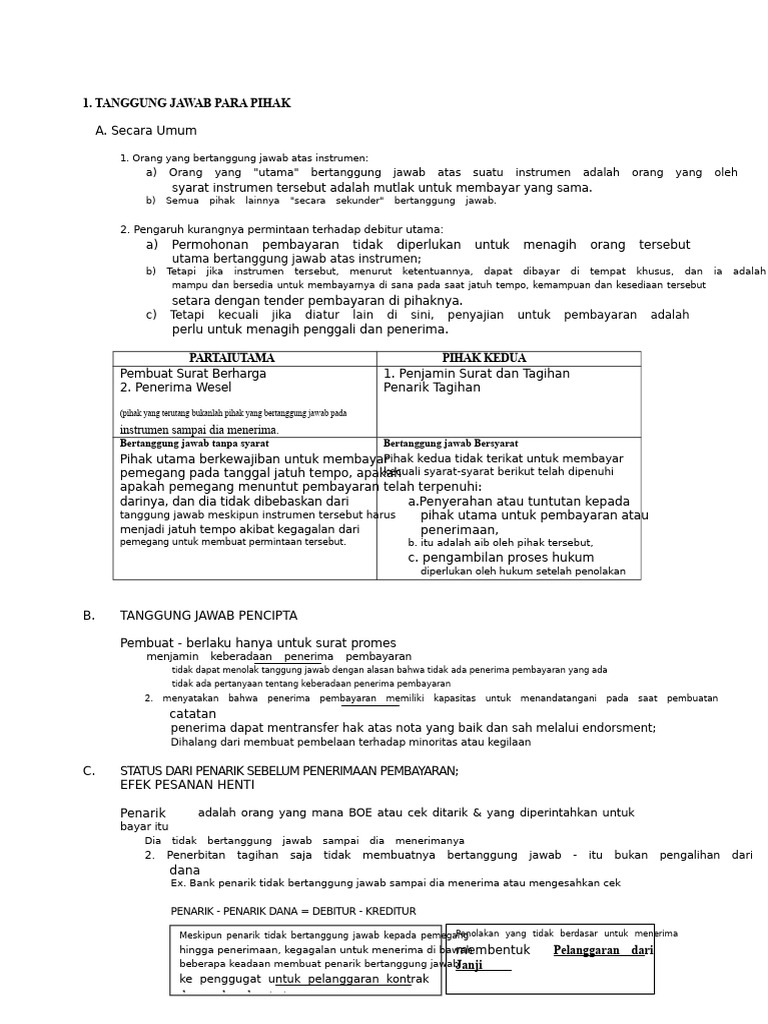 Tanggung Jawab Pihak dalam Instrumen Keuangan | PDF