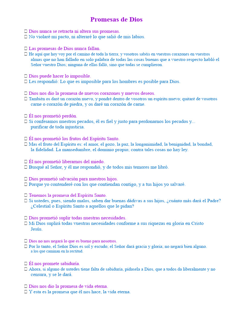 Promesas de Dios | PDF