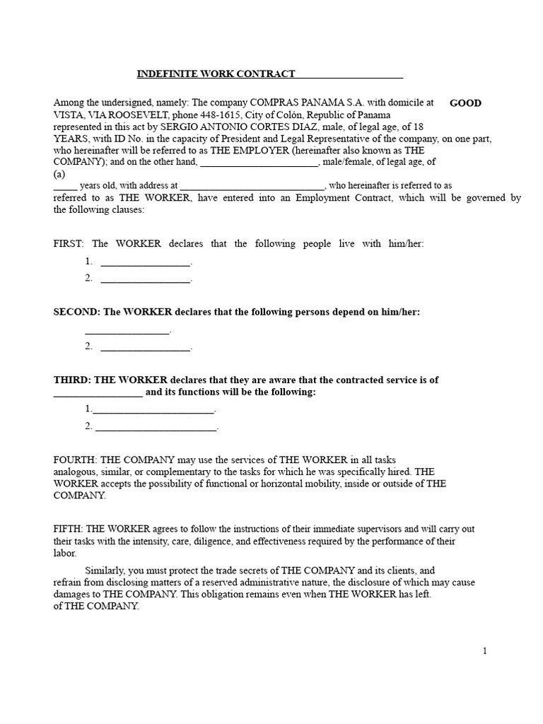 Indefinite Duration Contract | PDF | Employment | Business Law
