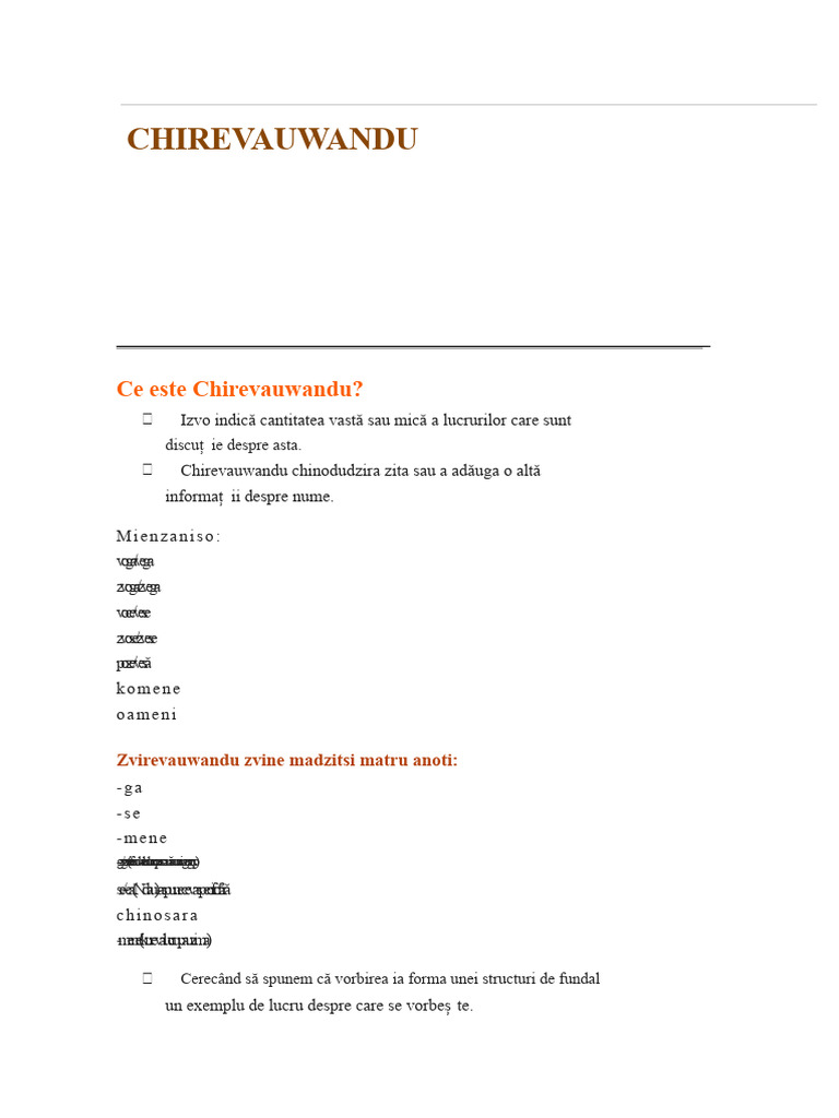 CHIREVAUWANDU | PDF