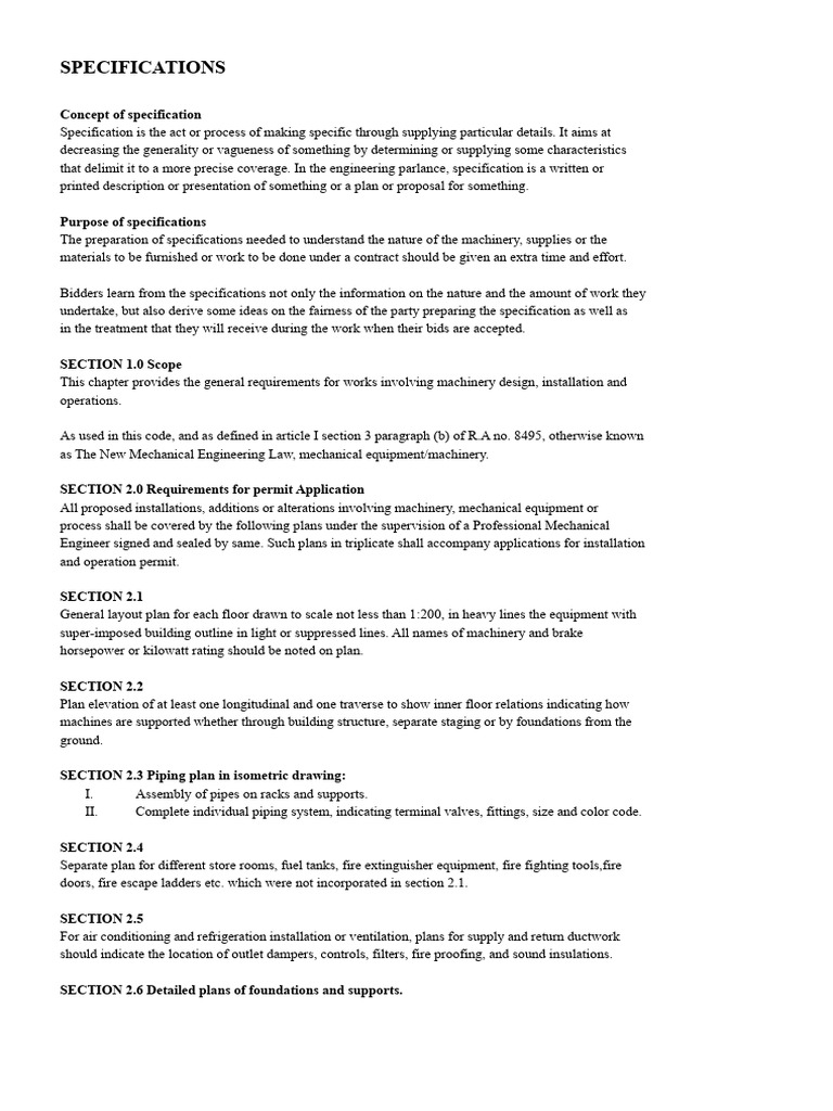 Machinery Installation Specifications Guide | PDF | Mechanical Engineering