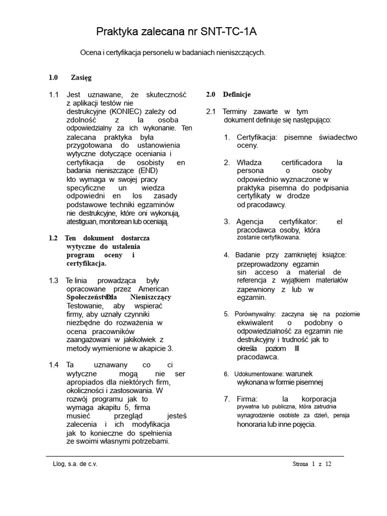 SNT TC 1a PDF | PDF