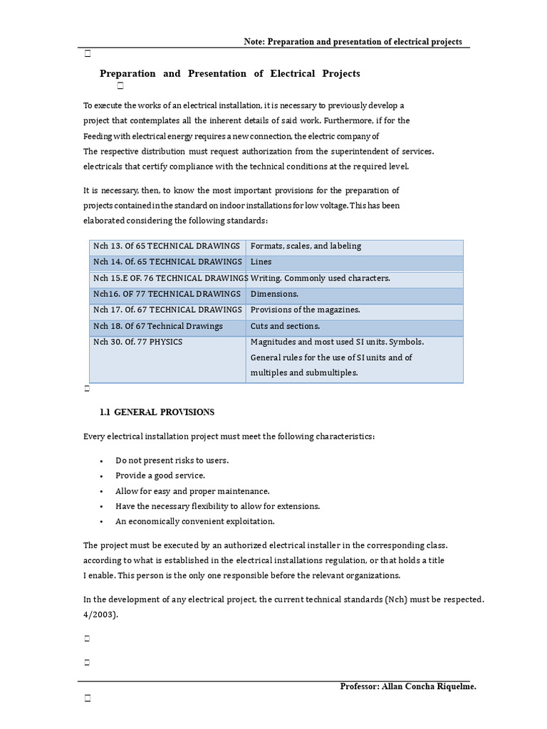 Electrical Project Preparation Guide | PDF