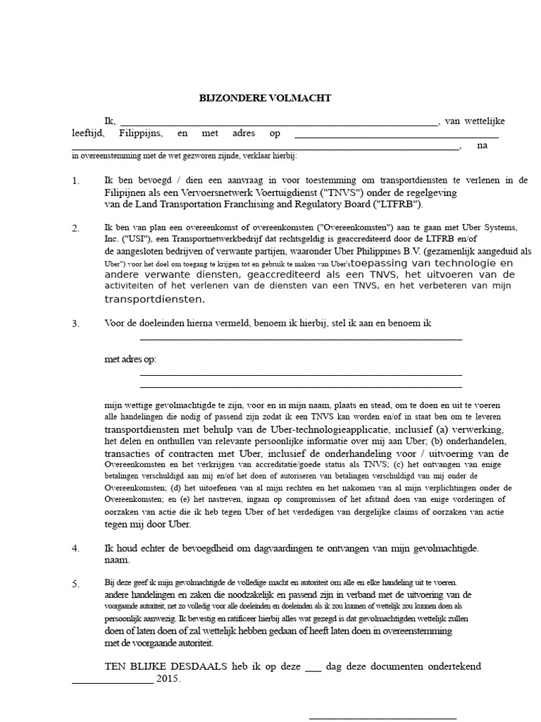SPA Voor TNVS (Derde-Partij Voertuigeigenaar) (Schoon) | PDF