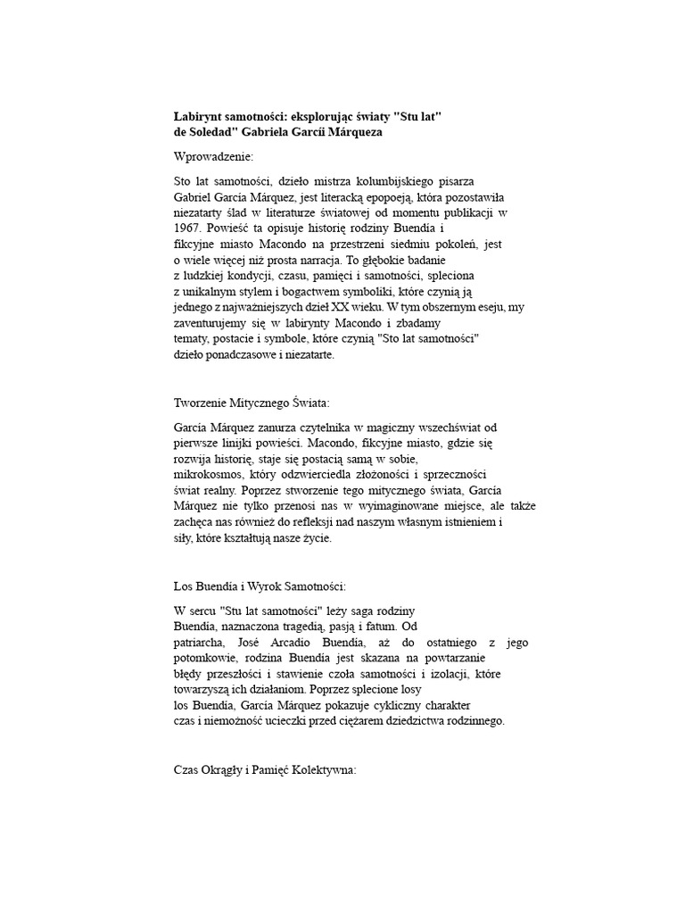 Labirynt samotności | PDF