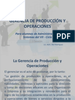 Gerencia producción operaciones