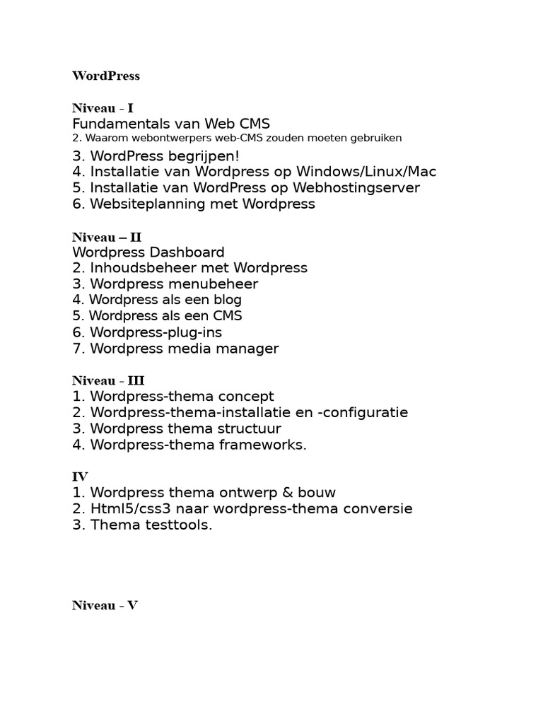 Wordpress Syllabus | PDF