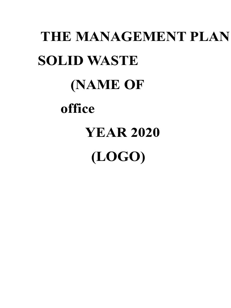 Dental Solid Waste Management Plan | PDF | Waste | Waste Management