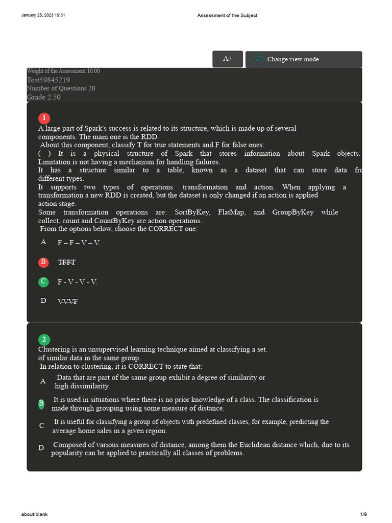 Spark RDD and Clustering Evaluation Test | PDF | Apache Spark | Cluster ...