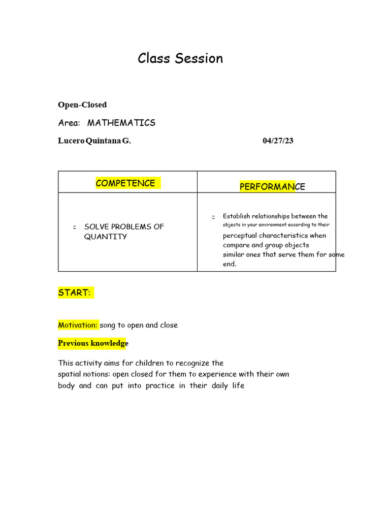 Open-Closed Concepts in Math Class | PDF