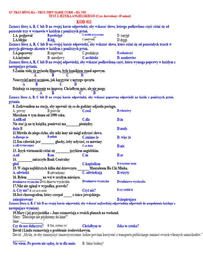 Test 45' 011 | PDF