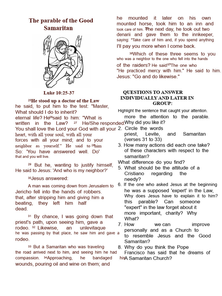 Understanding the Good Samaritan Parable | PDF | Bible Content