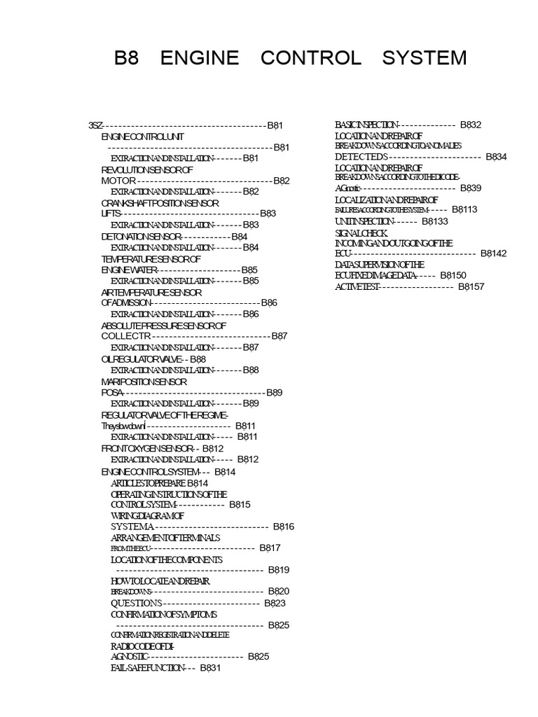 Engine Control System Inspection Guide | PDF | Throttle | Motor Oil