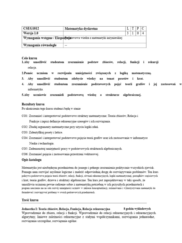 Matematyka Dyskretna 2023 Pdf