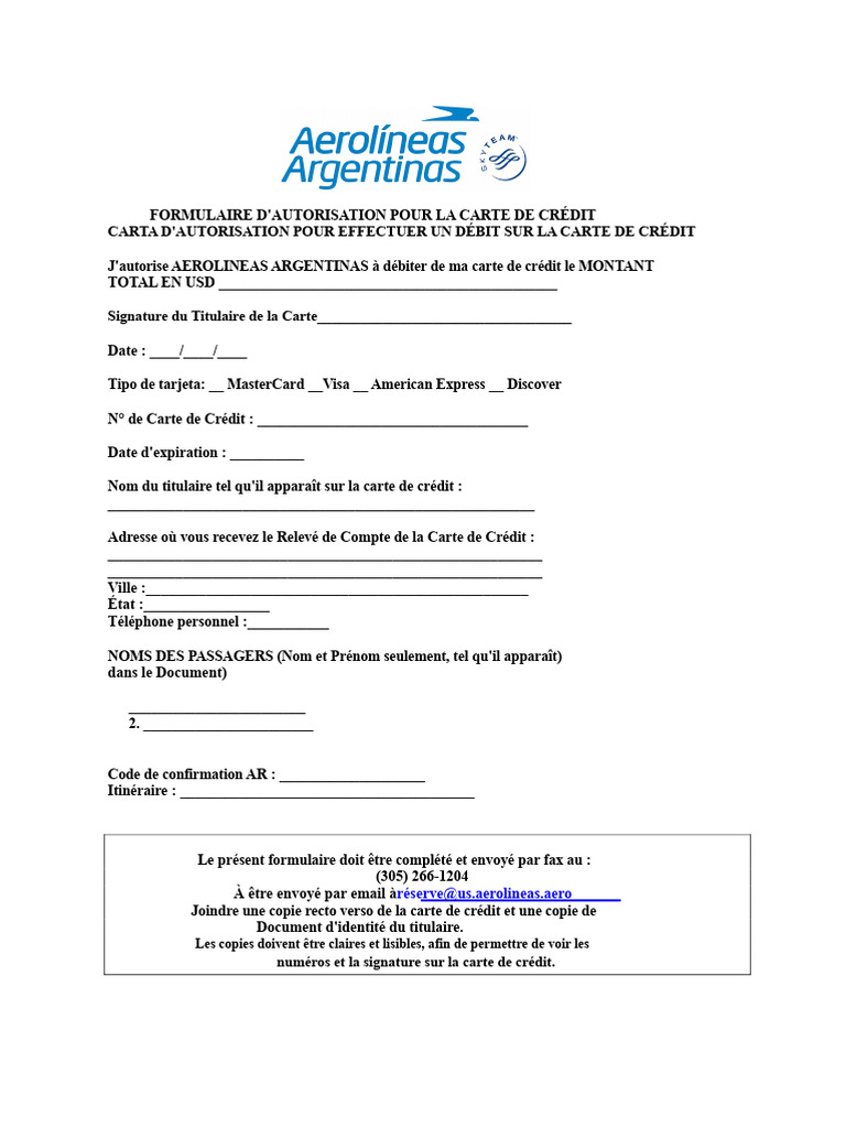 Formulaire d'Autorisation de Paiement | PDF