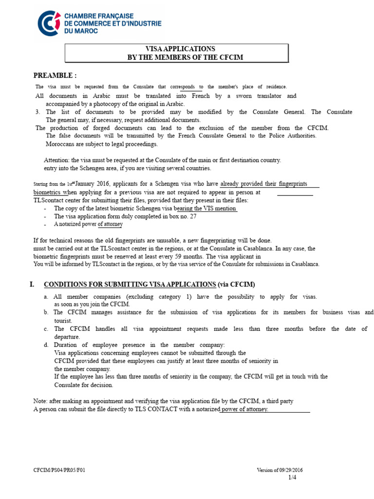 List of Documents Required For A Short Stay Visa Application | PDF ...
