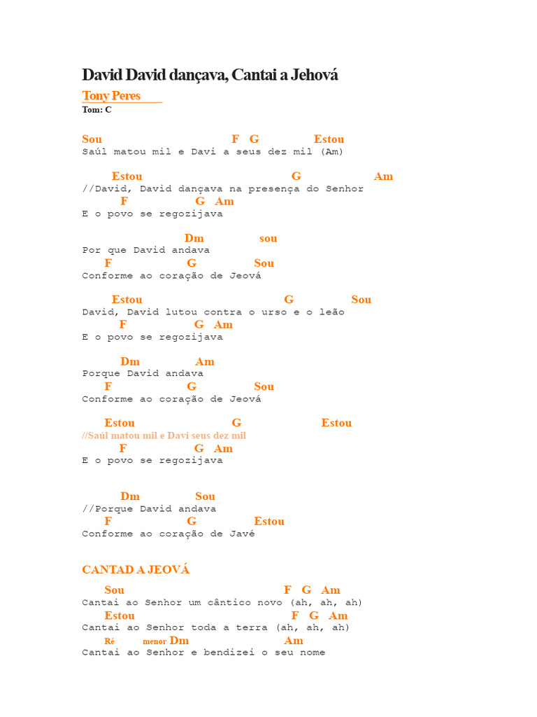 Letra da Música 