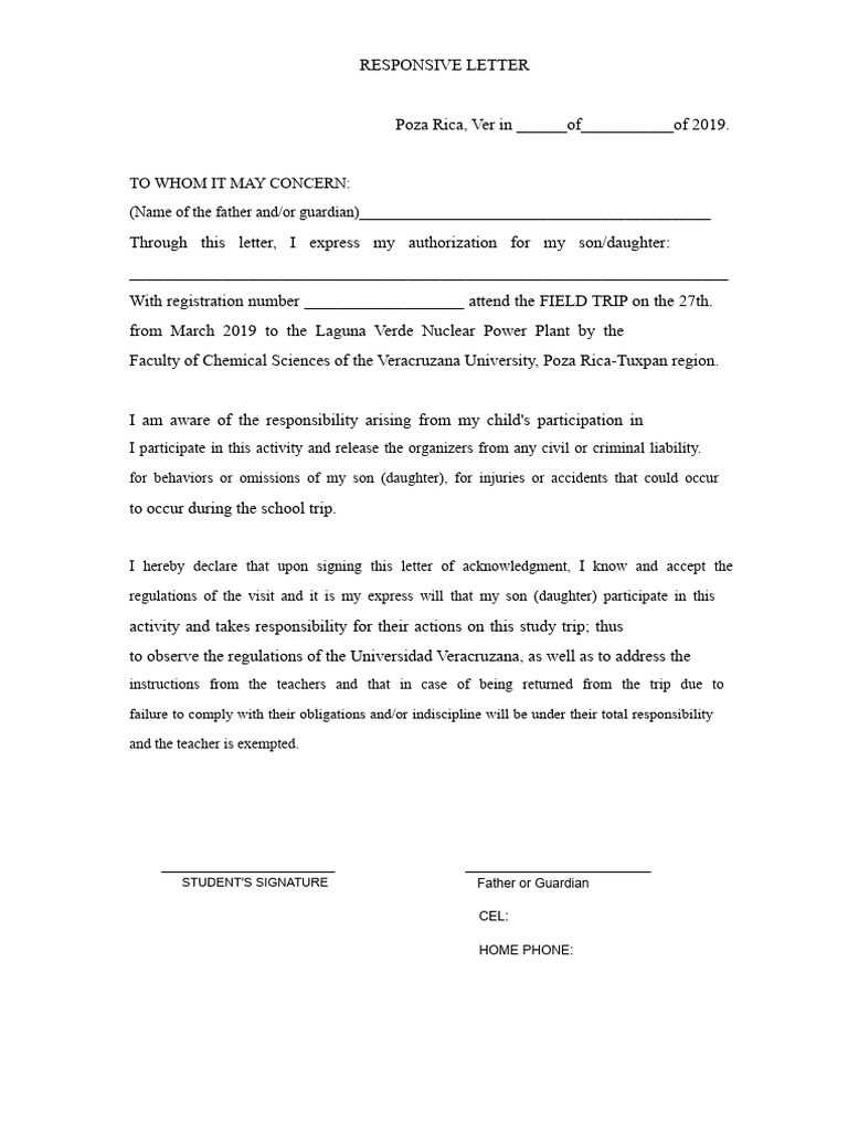 Responsive Letter 2019 | PDF