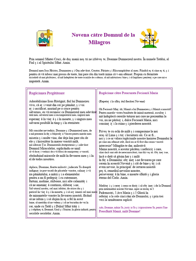 Novena Către Domnul Miracolelor | PDF