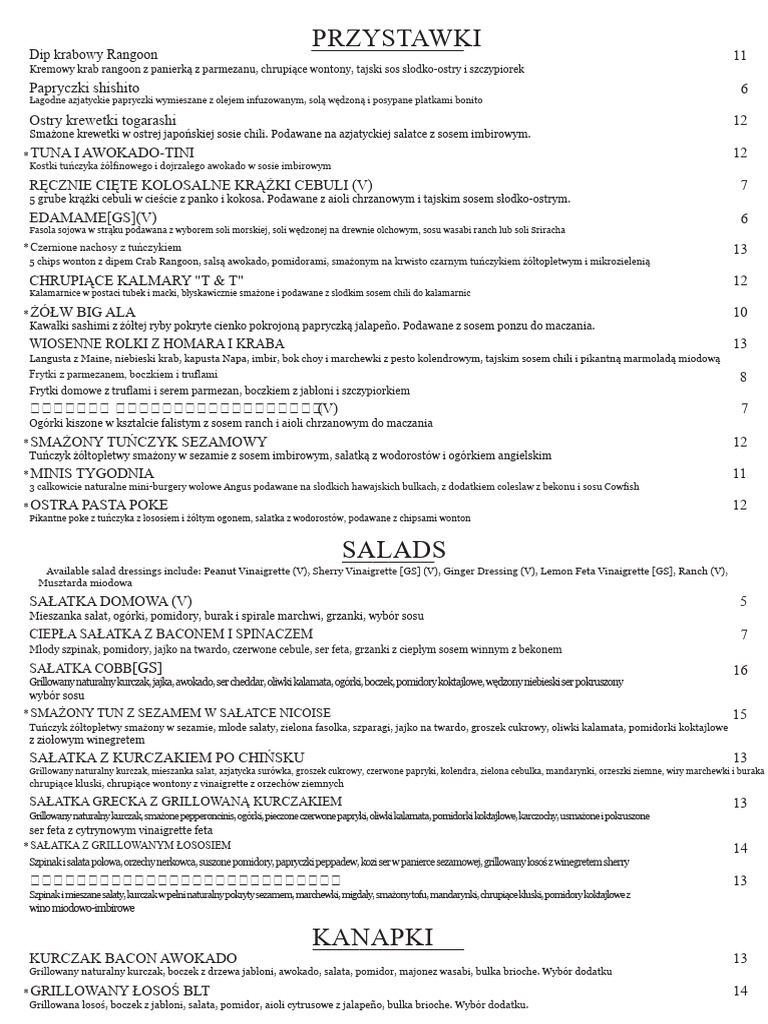 Menu Cowfish Raleigh | PDF