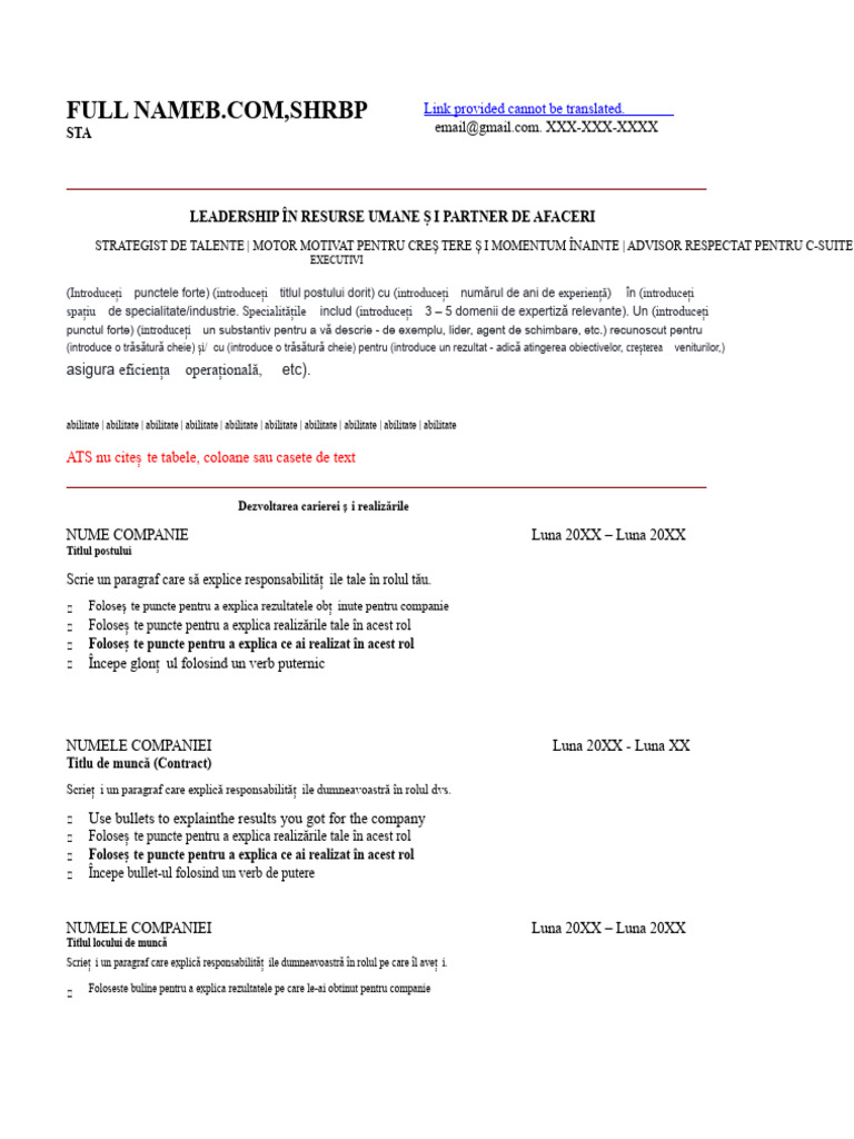 Șablon de CV ATS | PDF