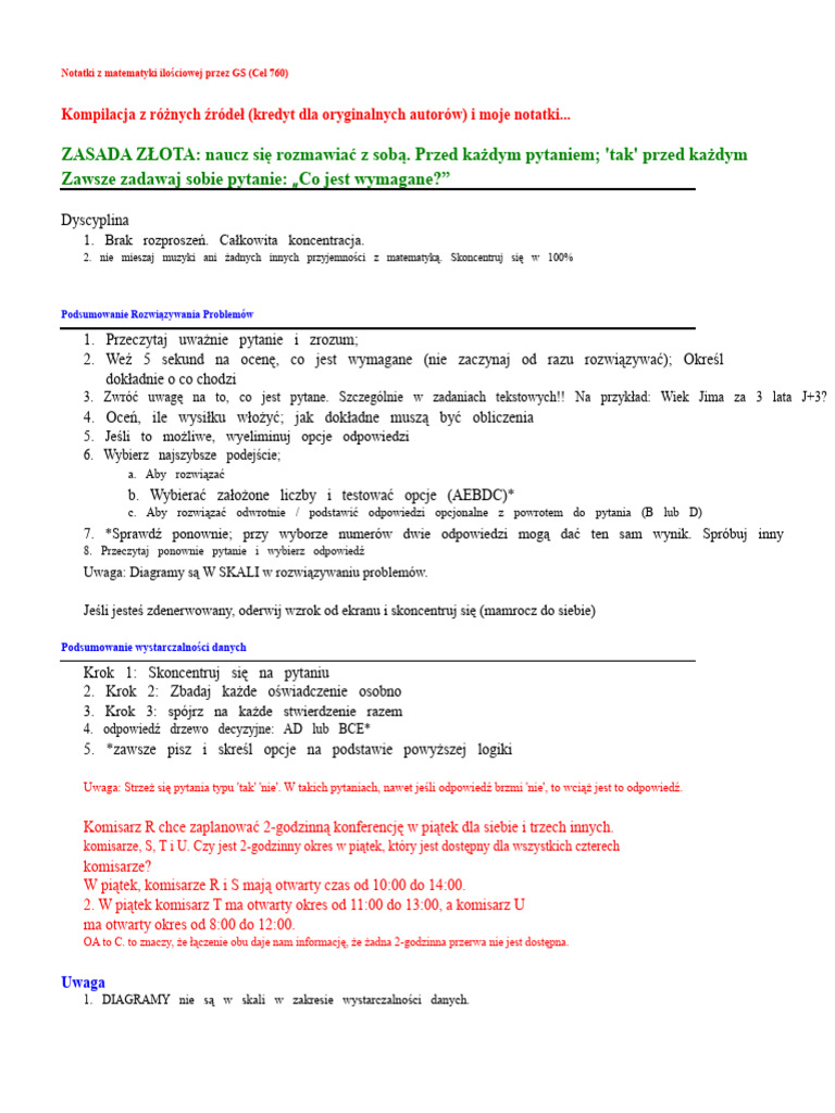 Notatki Z Matematyki Przez Target 760 Pdf