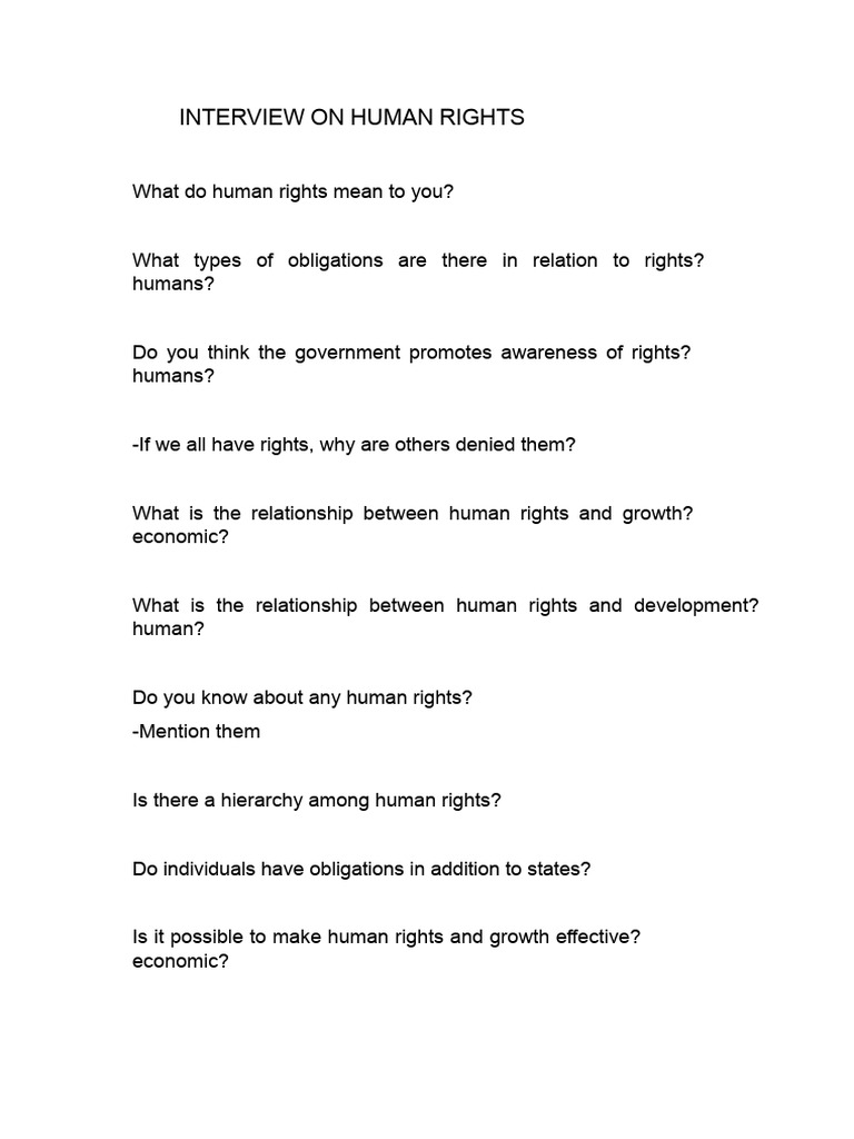 Interview About Human Rights Lala | PDF