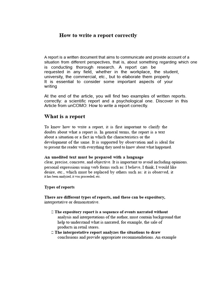 Guide to Writing Effective Reports | PDF | Methodology | Science