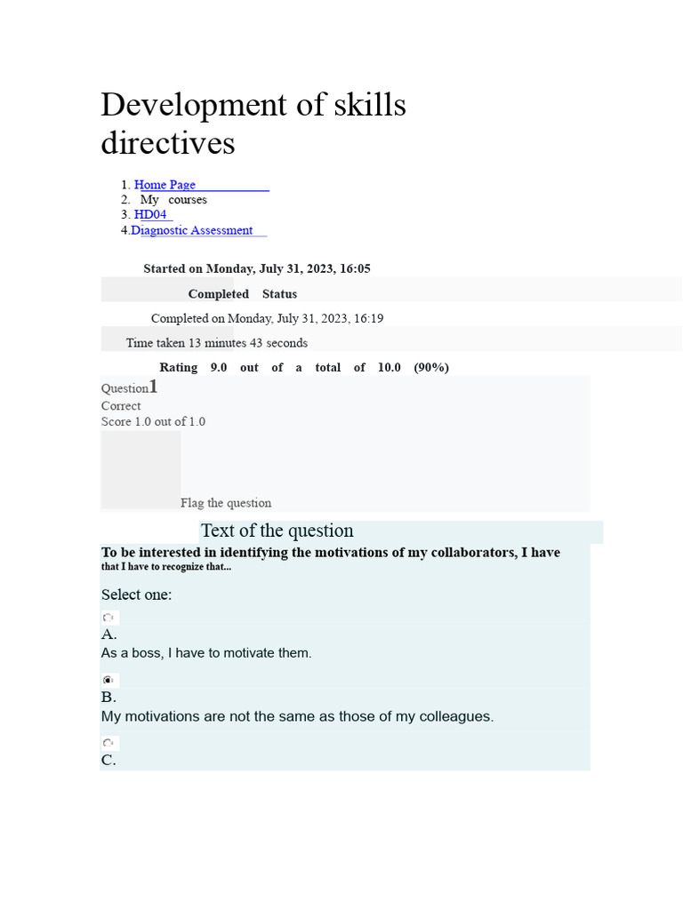 Skills Development and Assessment Guide | PDF | Behavioural Sciences ...