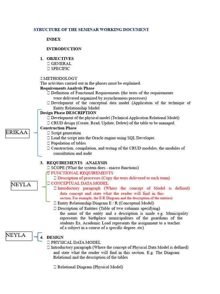 Structure of The Seminar Work | PDF | Conceptual Model | Data Model
