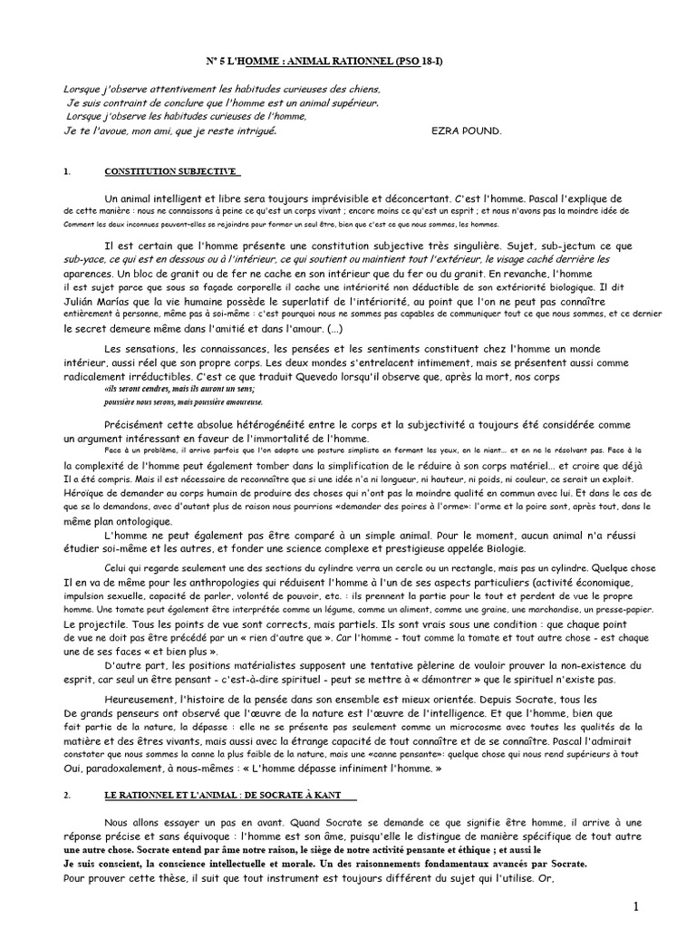 L'Homme : Raison et Intériorité humaine | PDF | Platon | Âme