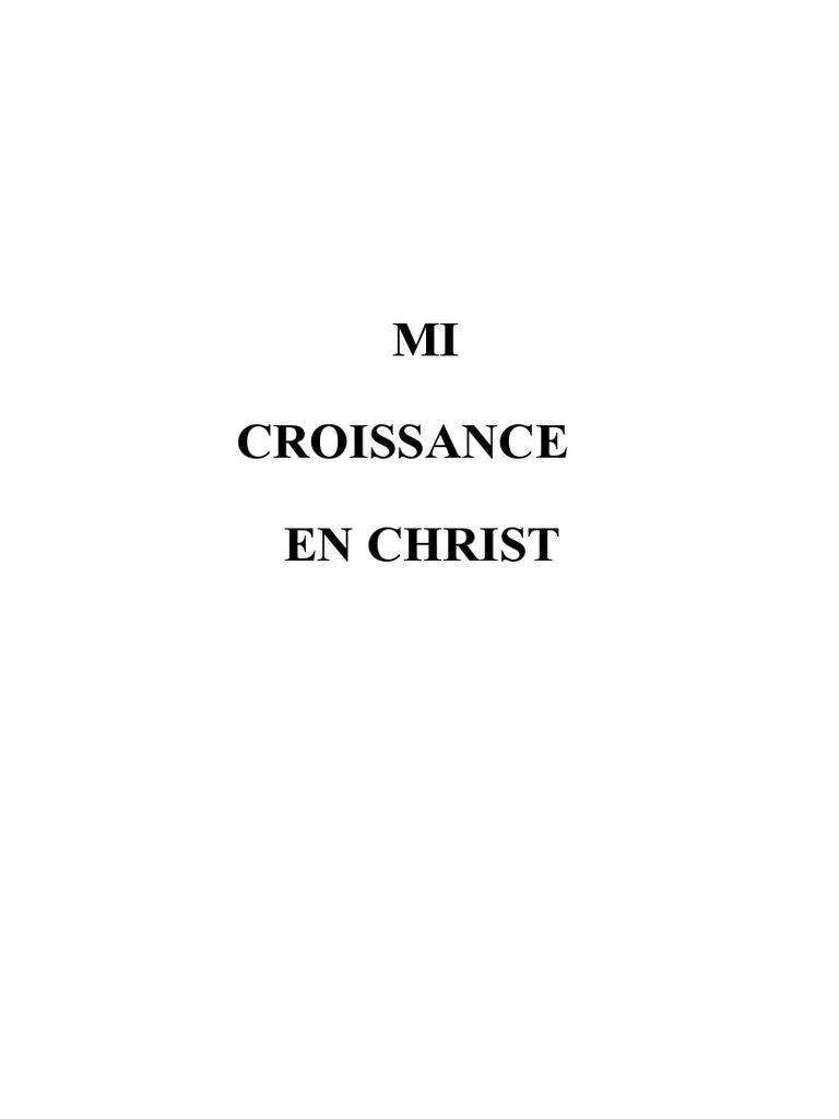 Guide de croissance spirituelle chrétienne | PDF | Église chrétienne ...