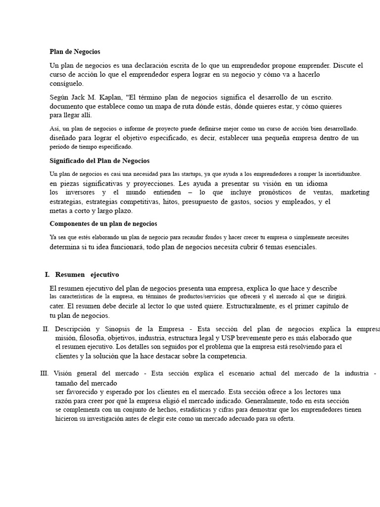 Guía Completa para un Plan de Negocios | PDF | Plan de negocios | Marketing