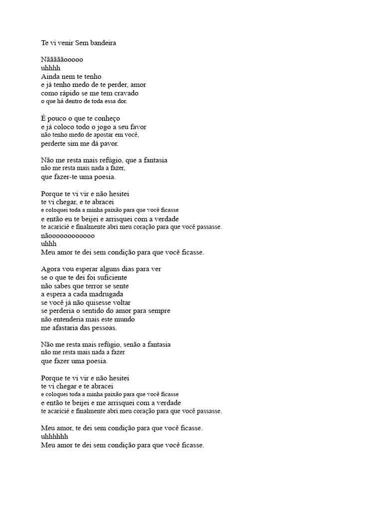 Poema de Amor e Medo de Perda | PDF