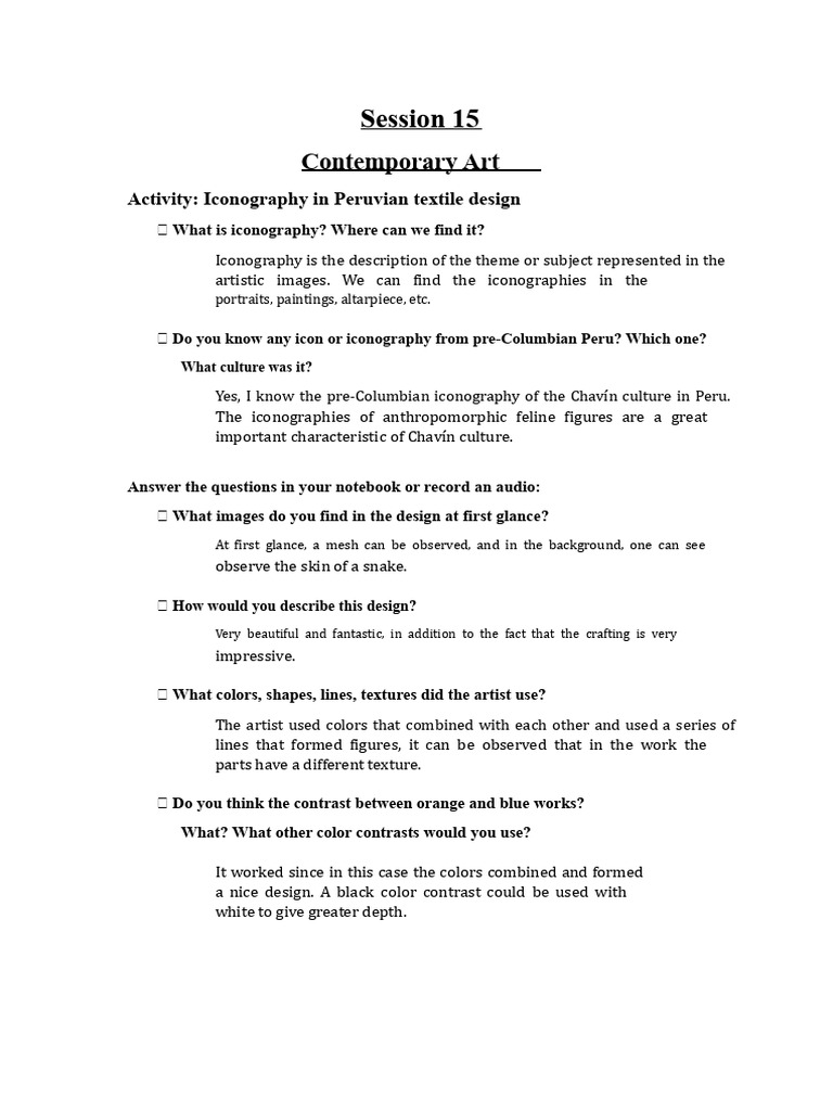 Session 15 - Art and Culture | PDF | The Arts