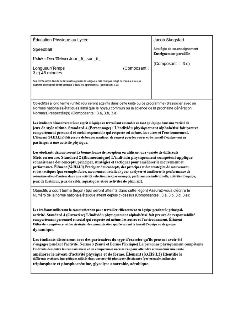 Stratégies d'Enseignement en Éducation Physique | PDF | Football