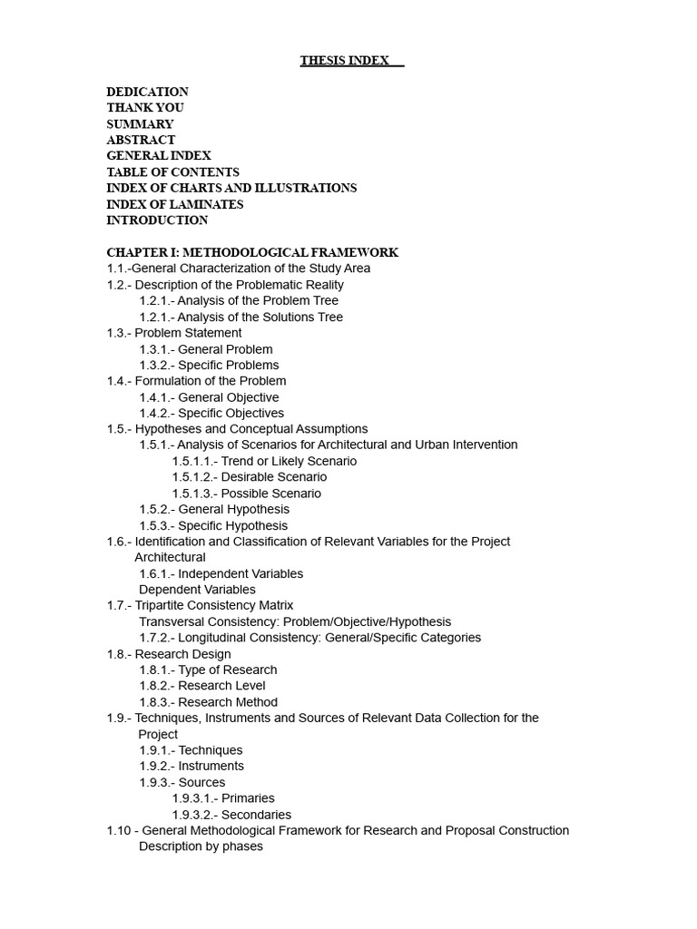 Index THESIS | PDF | Hypothesis | Methodology
