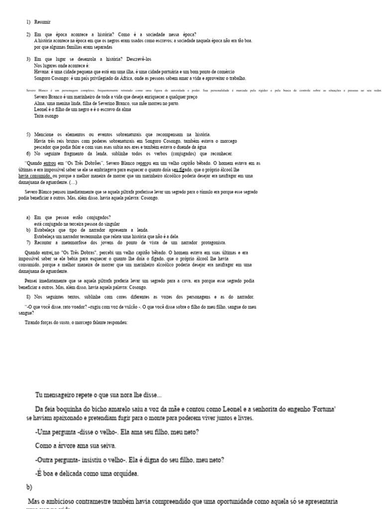 Língua (A Lenda de Taita Osongo) | PDF | Escravidão