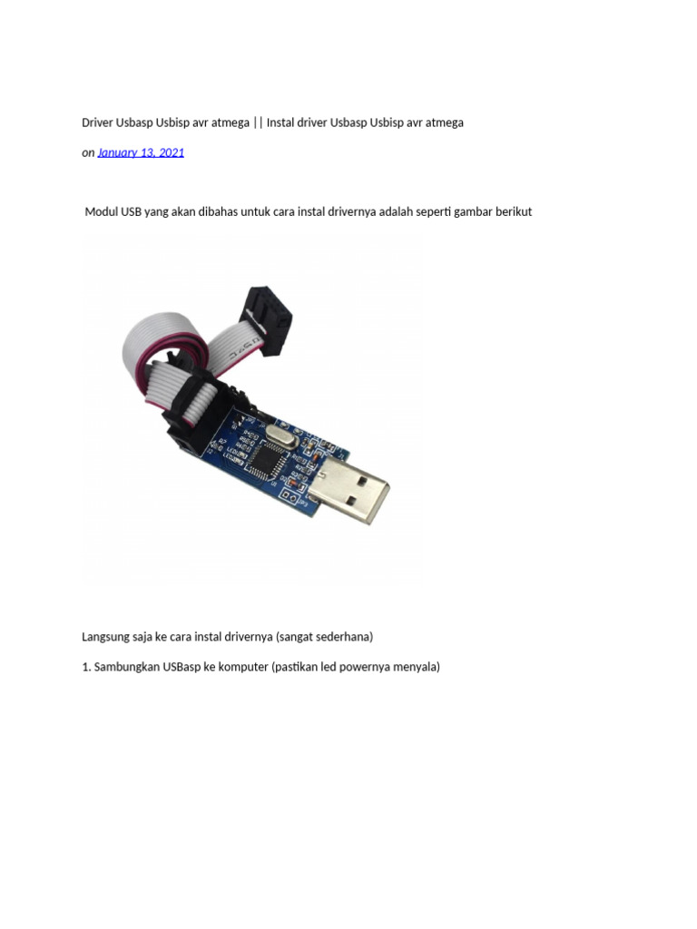 Driver Usbasp Usbisp Avr Atmega | PDF
